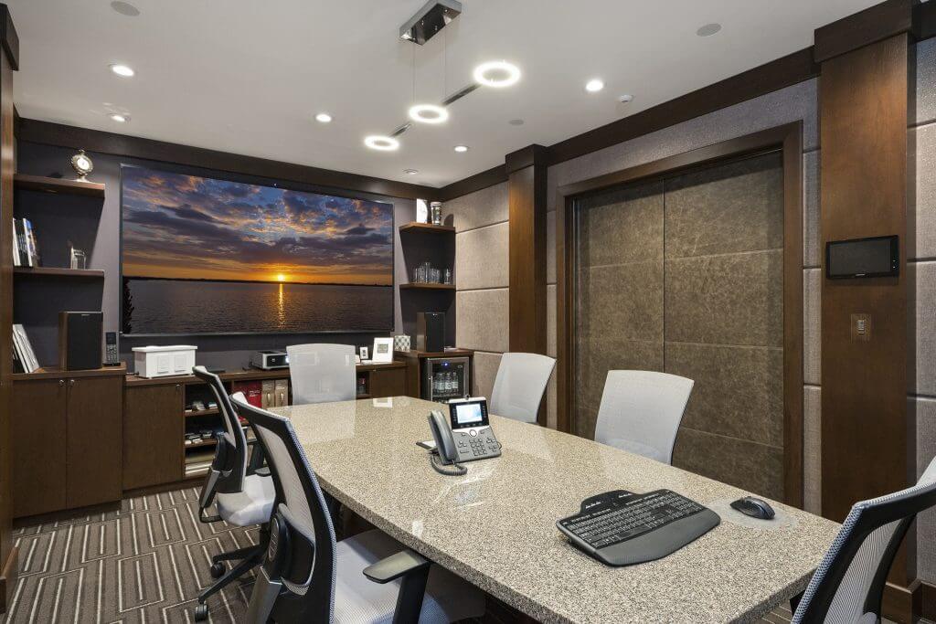 A photo of the conference room at FBS headquarters.