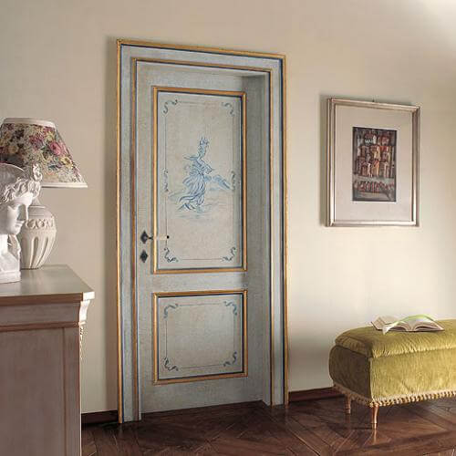 A photo of a bedroom security door in a luxury home.