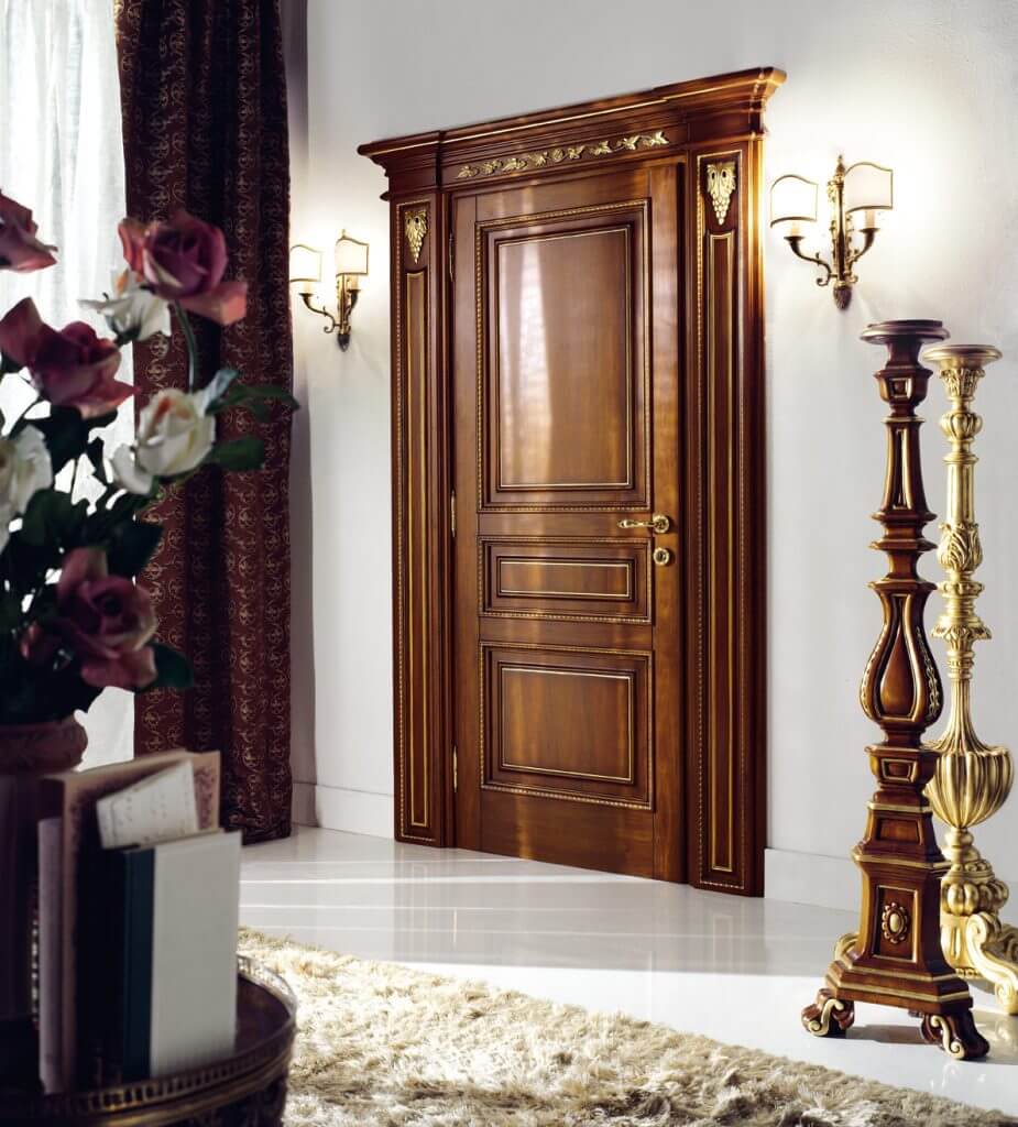 A photo of a fortified and secure bedroom door.